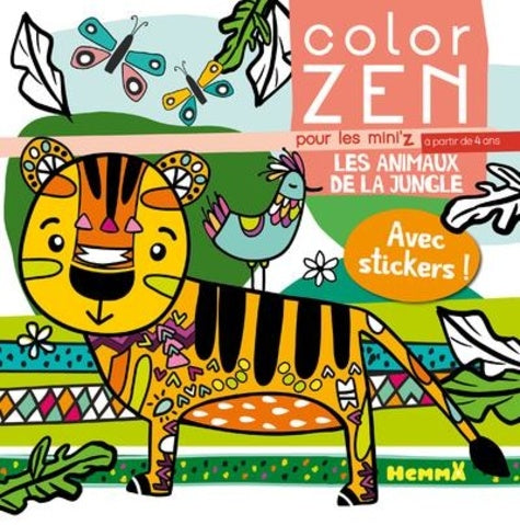 COLOR ZEN POUR LES MINIZ - ANIMAUX DE LA JUNGLE