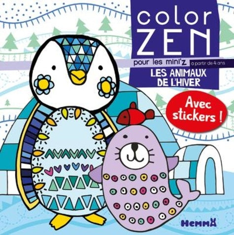 COLOR ZEN POUR LES MINIZ - ANIMAUX DE L'HIVER