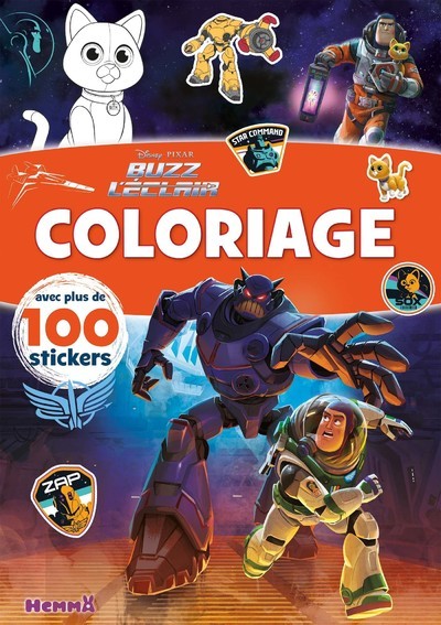 DISNEY PIXAR BUZZ L'ECLAIR - COLORIAGE AVEC PLUS DE 100 STICKERS