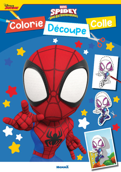MARVEL SPIDEY ET SES AMIS EXTRAORDINAIRES - COLORIE, DECOUPE, COLLE