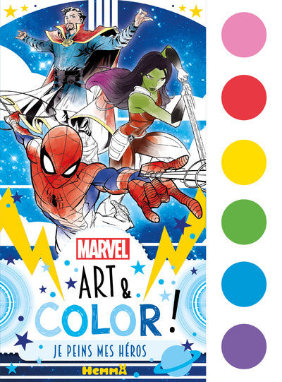 MARVEL - ART & COLOR ! JE PEINS MES HEROS (AVEC PALETTE COULEURS)