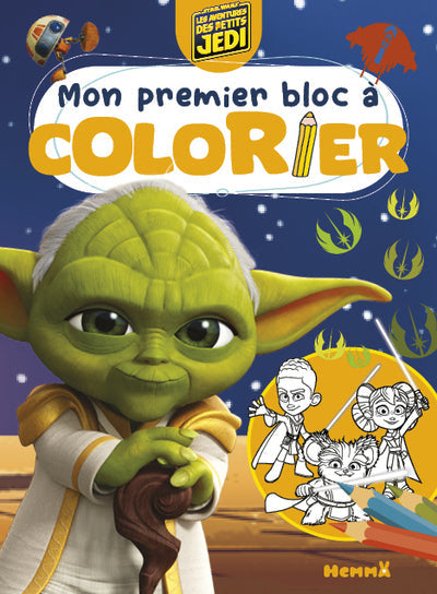 MON PREMIER BLOC A COLORIER- STAR WARS LES AVENTURES DES PETITS JEDI