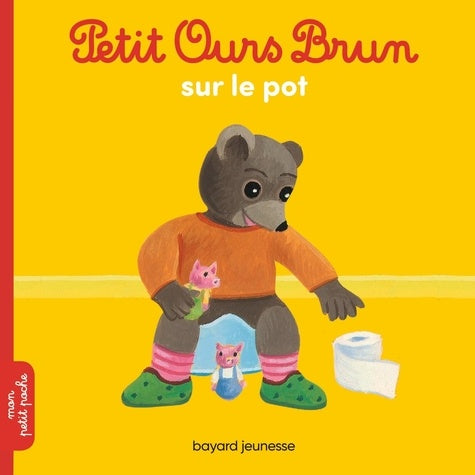 PETIT OURS BRUN SUR LE POT (SOUPLE)