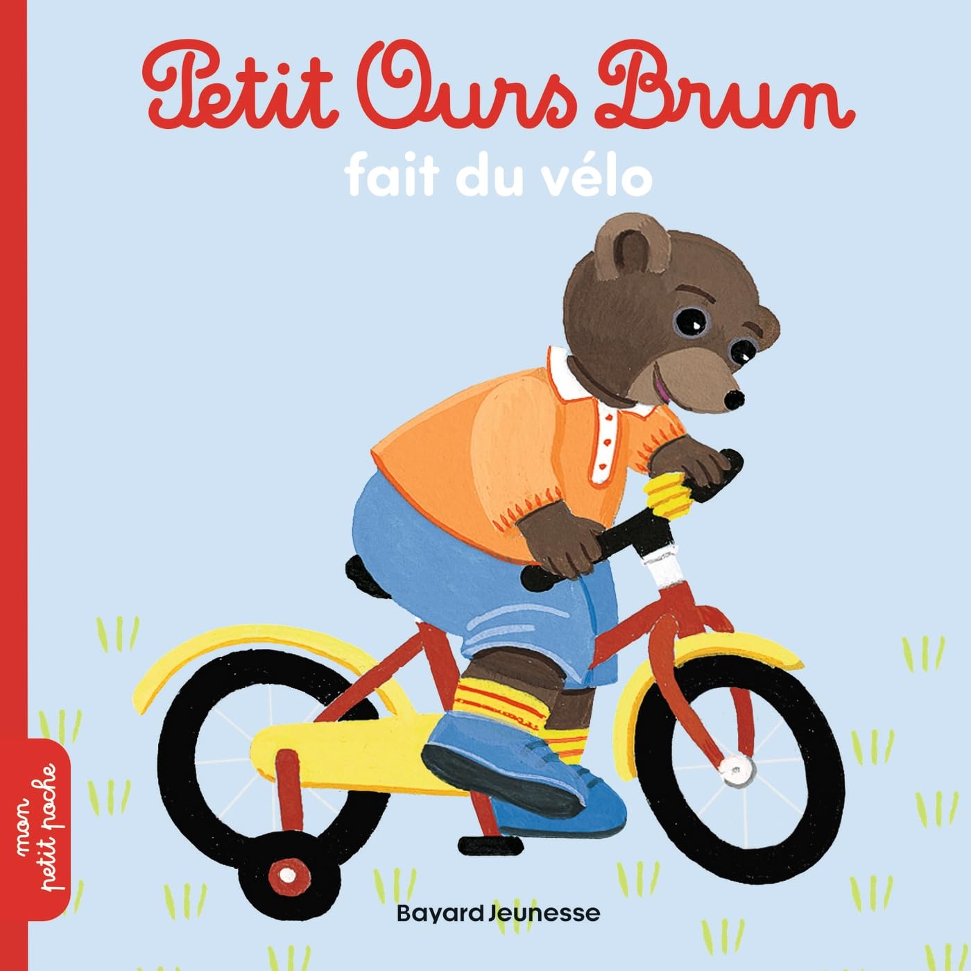 PETIT OURS BRUN FAIT DU VELO (SOUPLE)