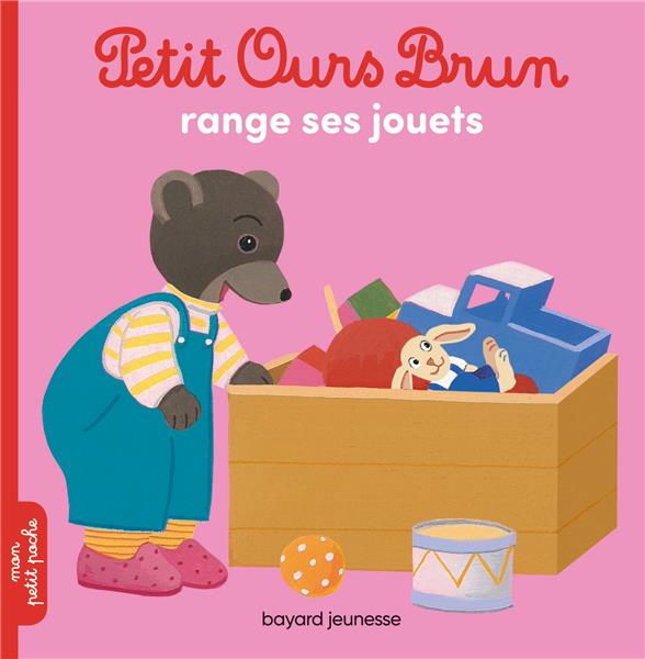 PETIT OURS BRUN RANGE SES JOUETS (SOUPLE)