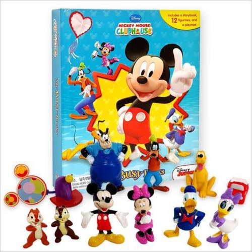 MY BUSY BOOKS - DISNEY MICKEY MOUSE CLUBHOUSE  (WITH 12 FIGURINES) (AGE 3+)