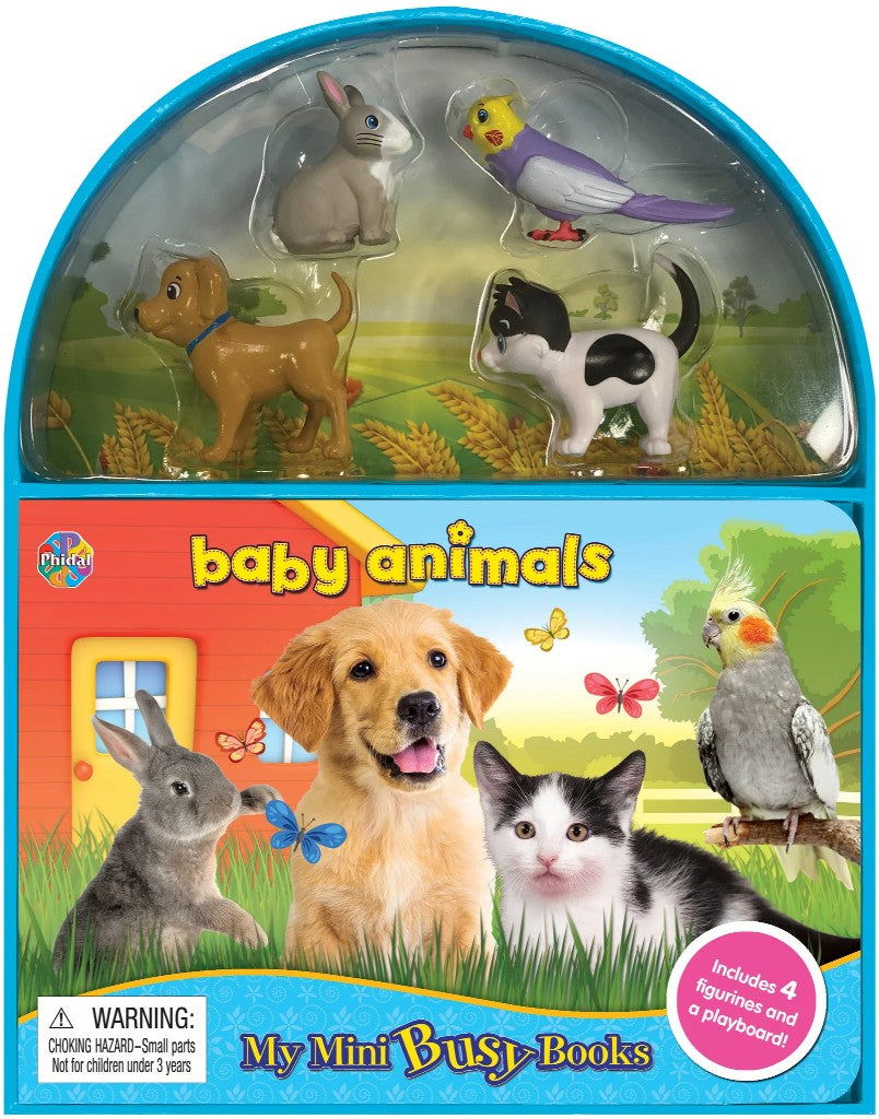 MY MINI BUSY BOOKS - BABY ANIMALS  (WITH 4 FIGURINES) (AGE 3+)