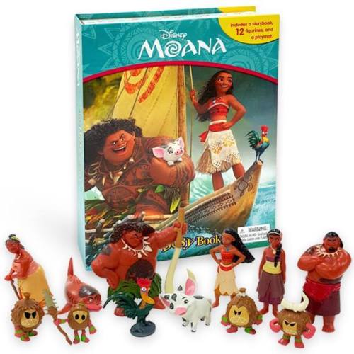 MY BUSY BOOKS - DISNEY MOANA  (WITH 12 FIGURINES) (AGE 3+)