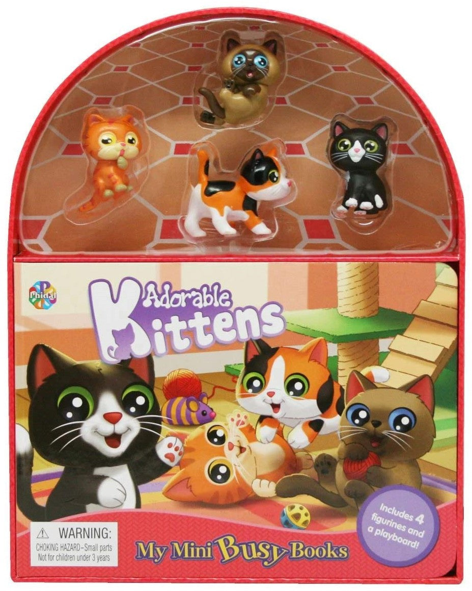 MY MINI BUSY BOOKS - ADORABLE KITTENS  (WITH 4 FIGURINES) (AGE 3+)