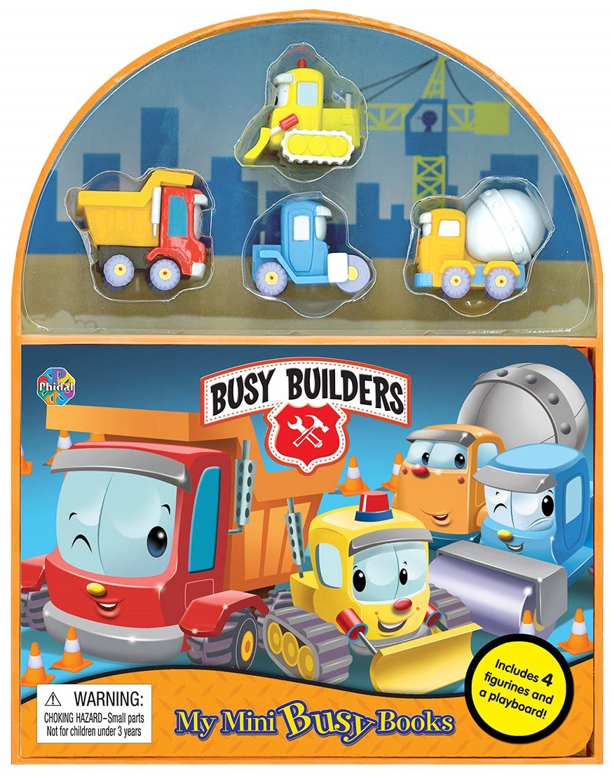 MY MINI BUSY BOOKS - BUSY BUILDERS  (WITH 4 FIGURINES) (AGE 3+)