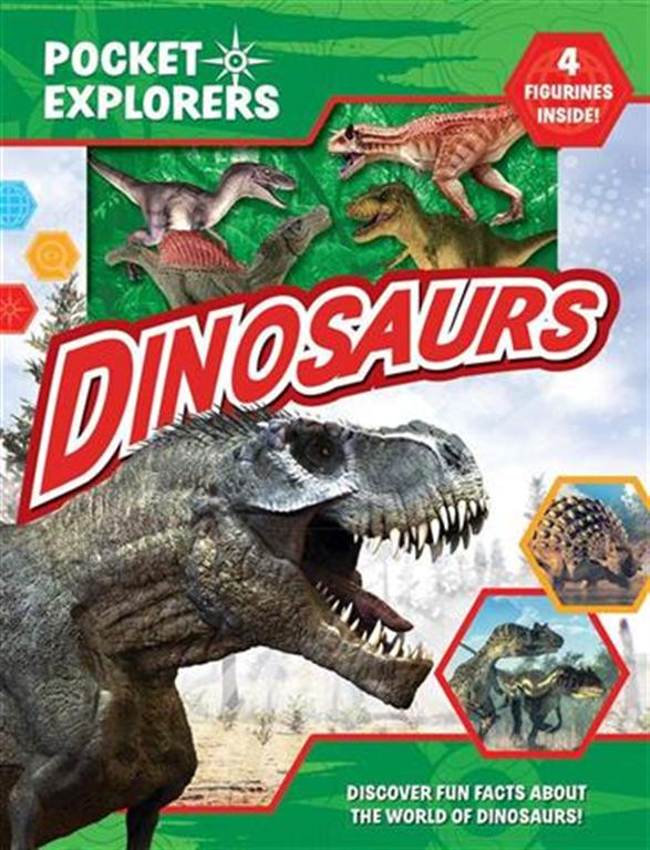 POCKET EXPLORERS - DINOSAURS  (WITH 4 FIGURINES) (AGE 3+)
