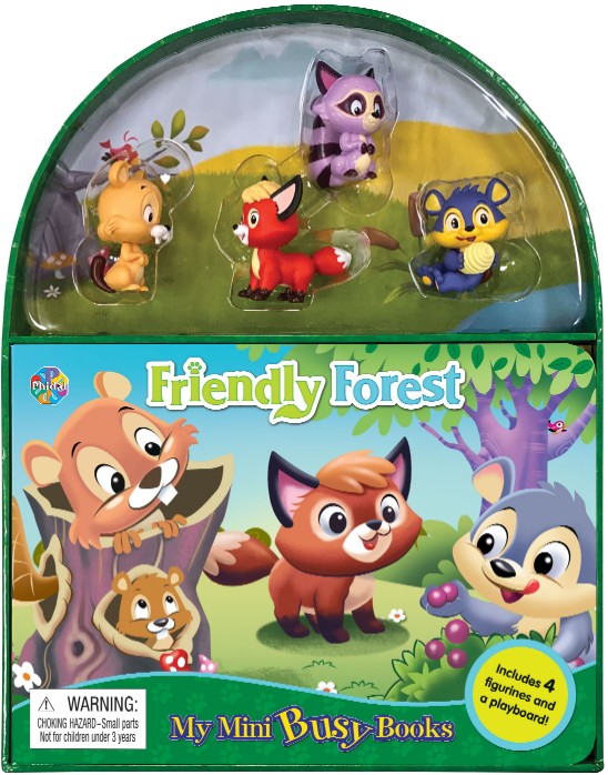 MY MINI BUSY BOOKS - FRIENDLY FOREST  (WITH 4 FIGURINES) (AGE 3+)