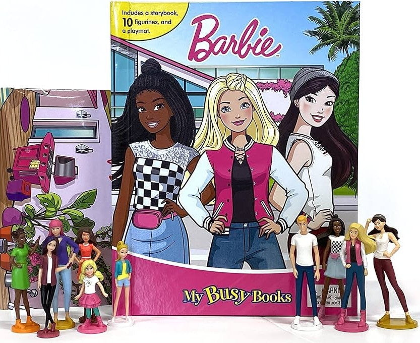 MY BUSY BOOKS - BARBIE  (WITH 12 FIGURINES) (AGE 3+)