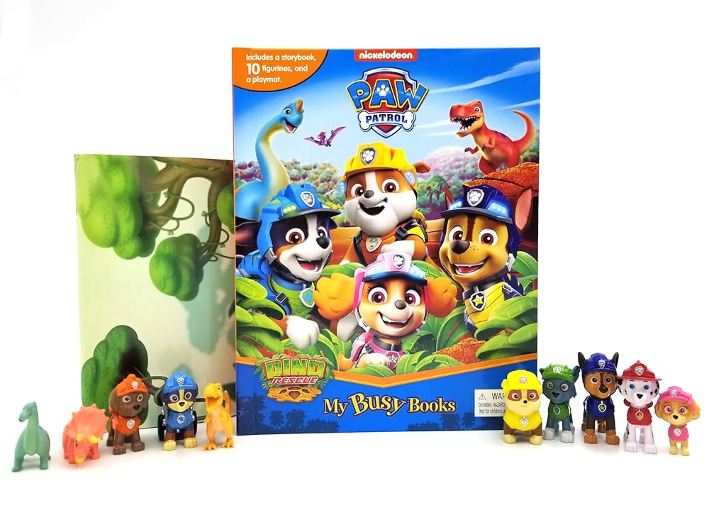 MY BUSY BOOKS - PAW PATROL DINO RESCUE  (WITH 10 FIGURINES) (AGE 3+)