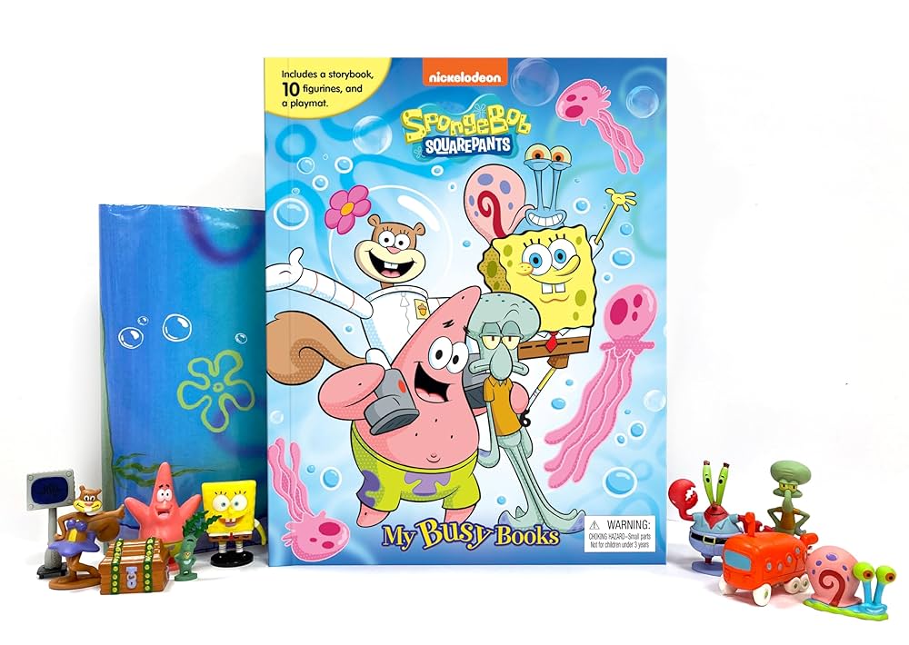 MY BUSY BOOKS - SPONGEBOB SQUAREPANTS  (WITH 10 FIGURINES) (AGE 3+)