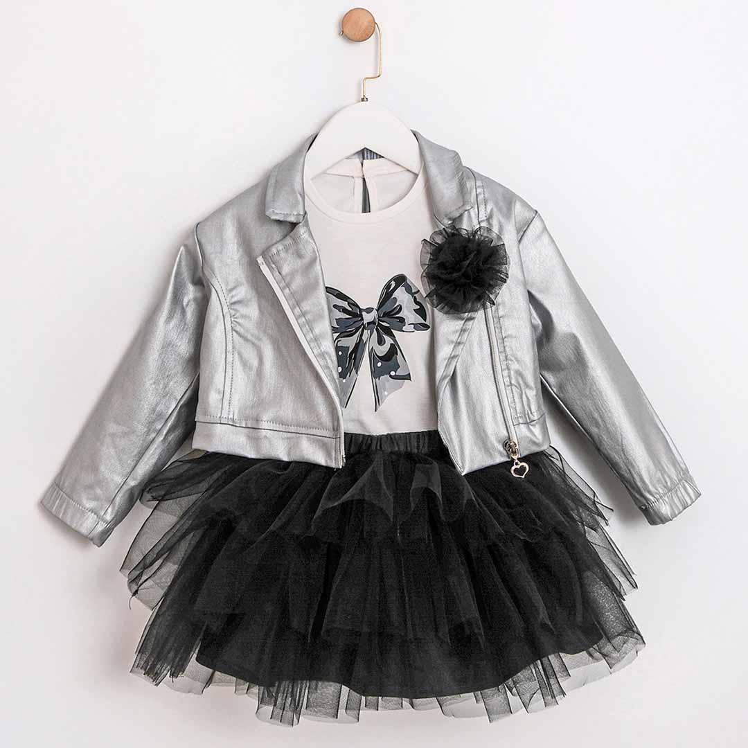Black/Silver Set (3pcs) 2-5y