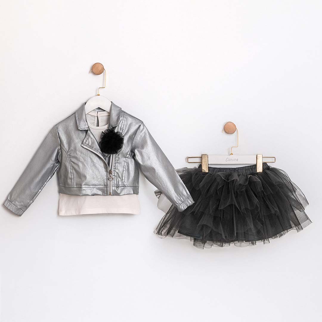 Black/Silver Set (3pcs) 2-5y
