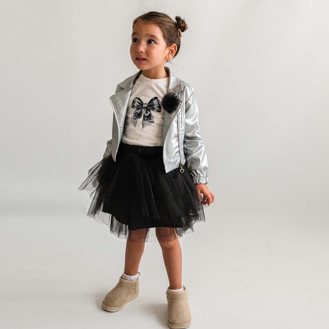 Black/Silver Set (3pcs) 2-5y