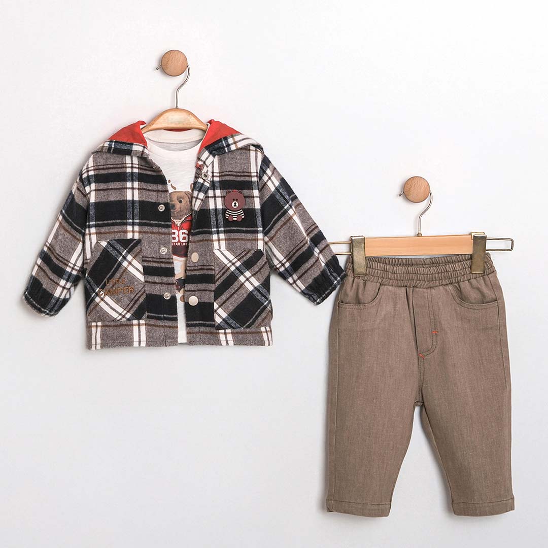 Plaid Set (3pcs) 9-24m