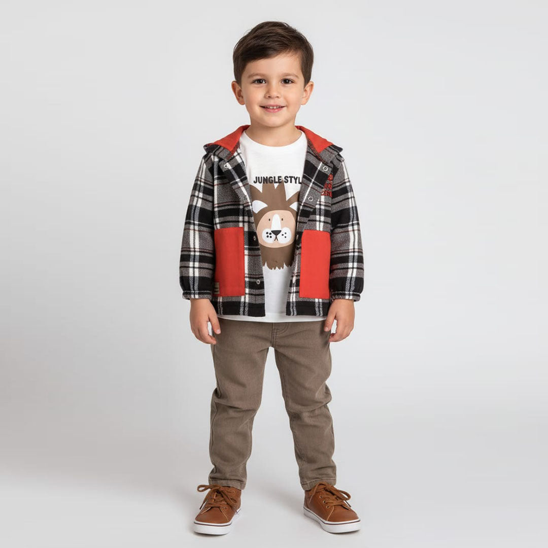 Plaid Set (3pcs) 2-5y