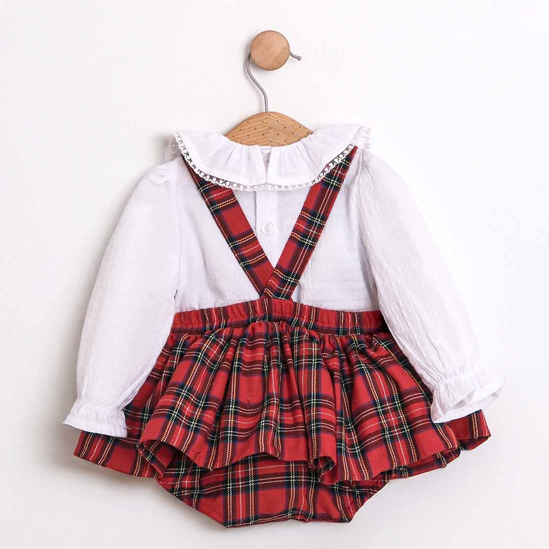 Plaid Christmas Romper (2pcs) 9-24m