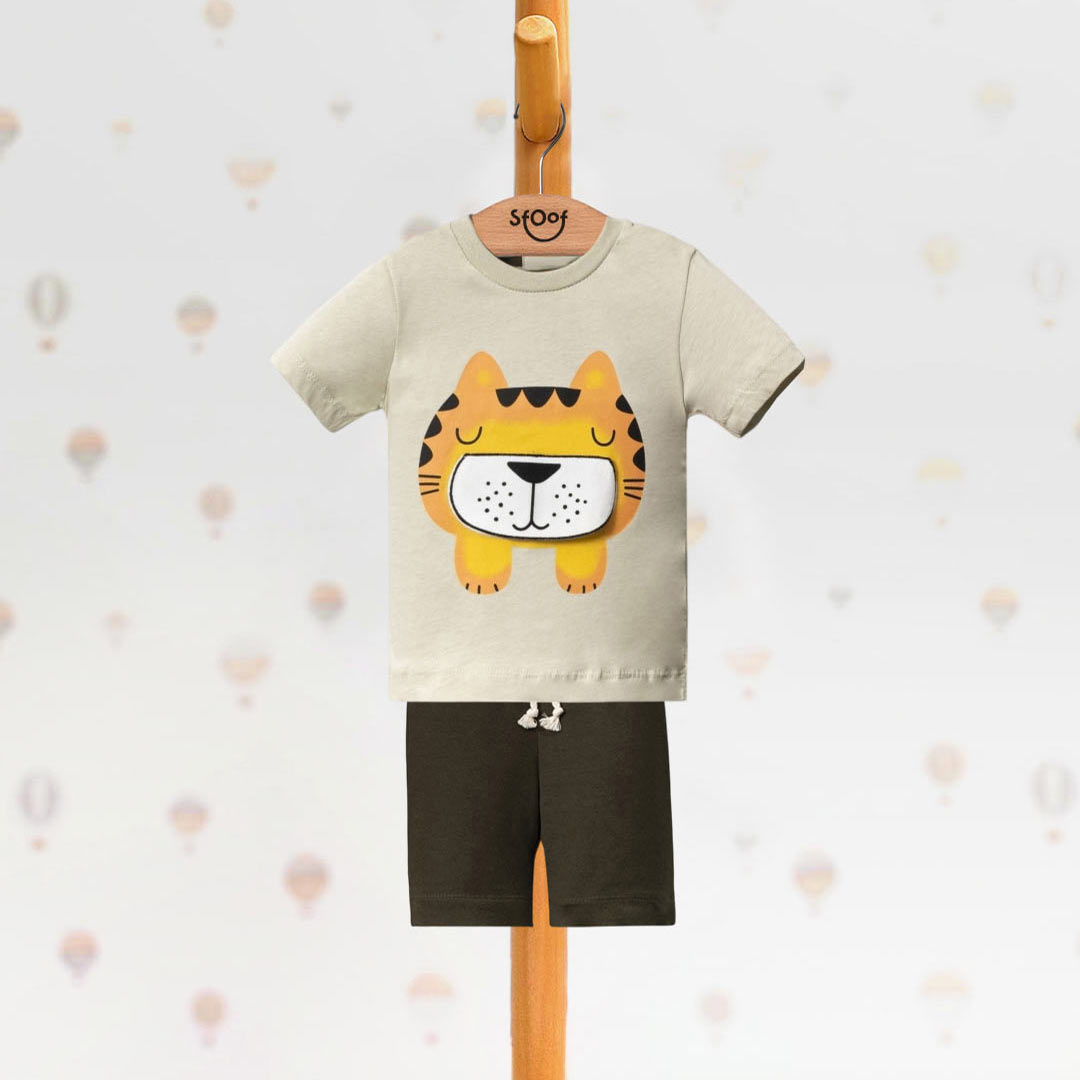 Tiger Cotton Set in Beige (2pcs) 2-5y