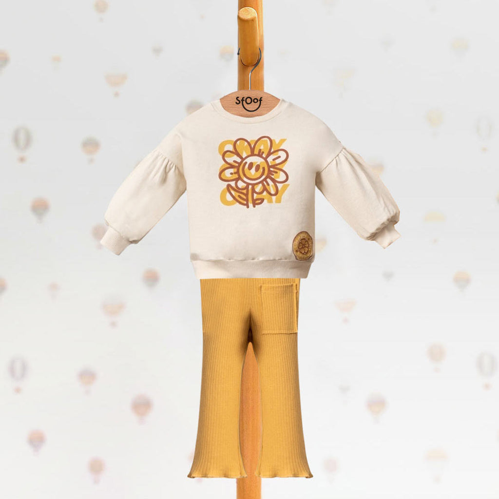 Yellow Flower Cotton Set (2pcs) 3-6y