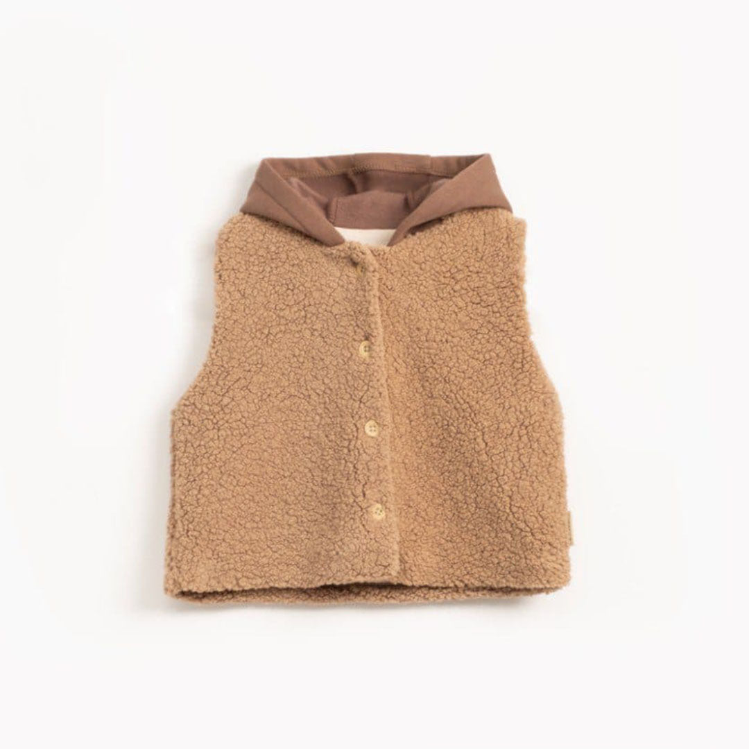 Unisex Teddy Hooded Vest 1-4y
