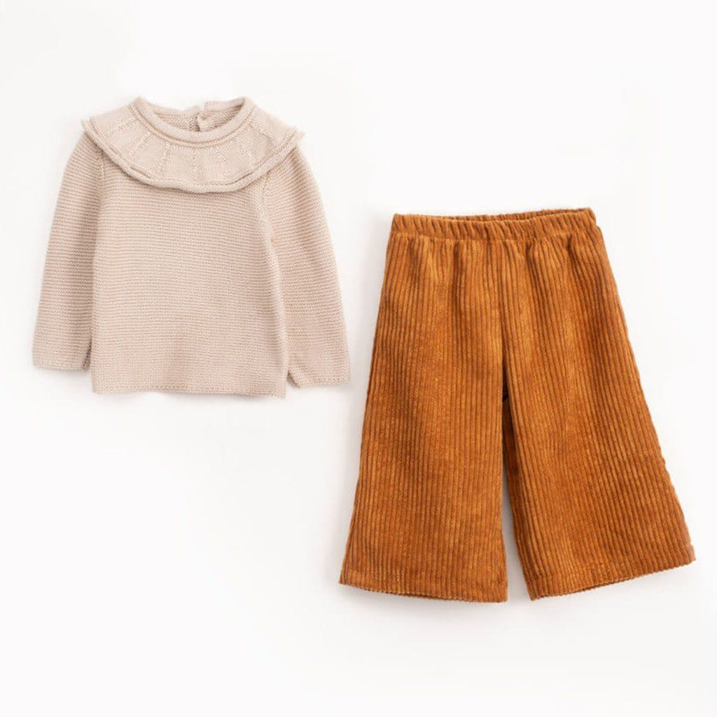 Ribbed Velvet Set & Knit (2pcs) 1-4y