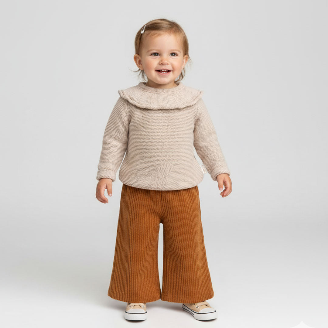 Ribbed Velvet Set & Knit (2pcs) 1-4y