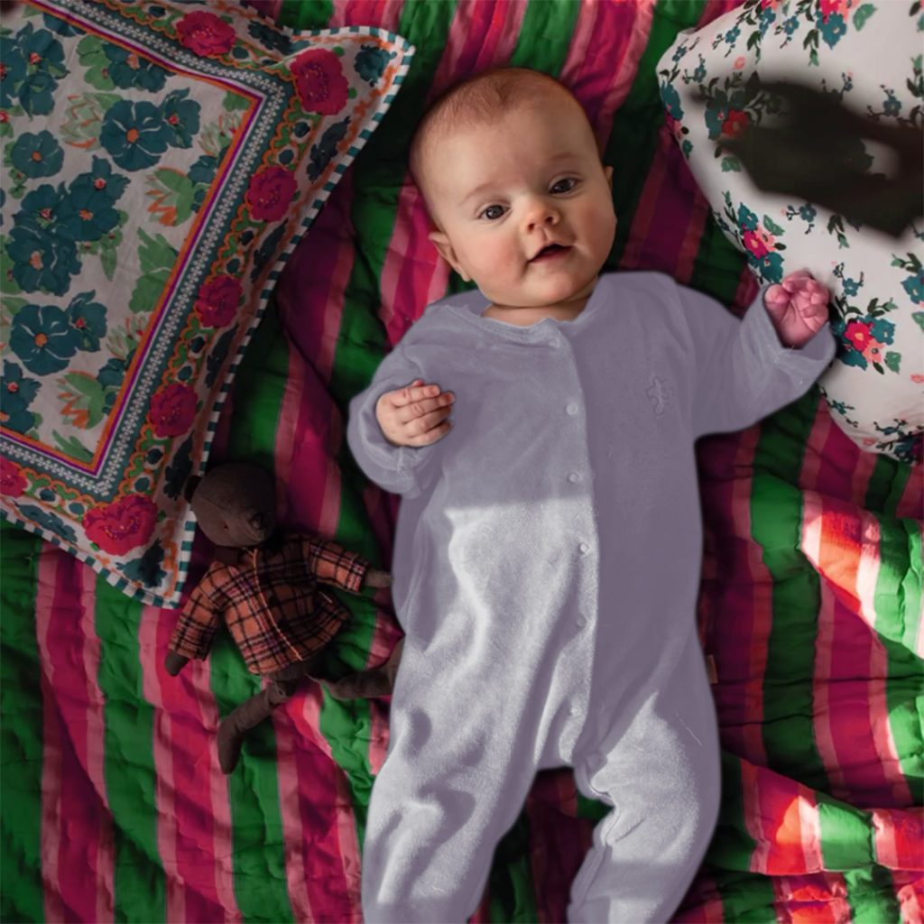 Lilac Velvet Footsie