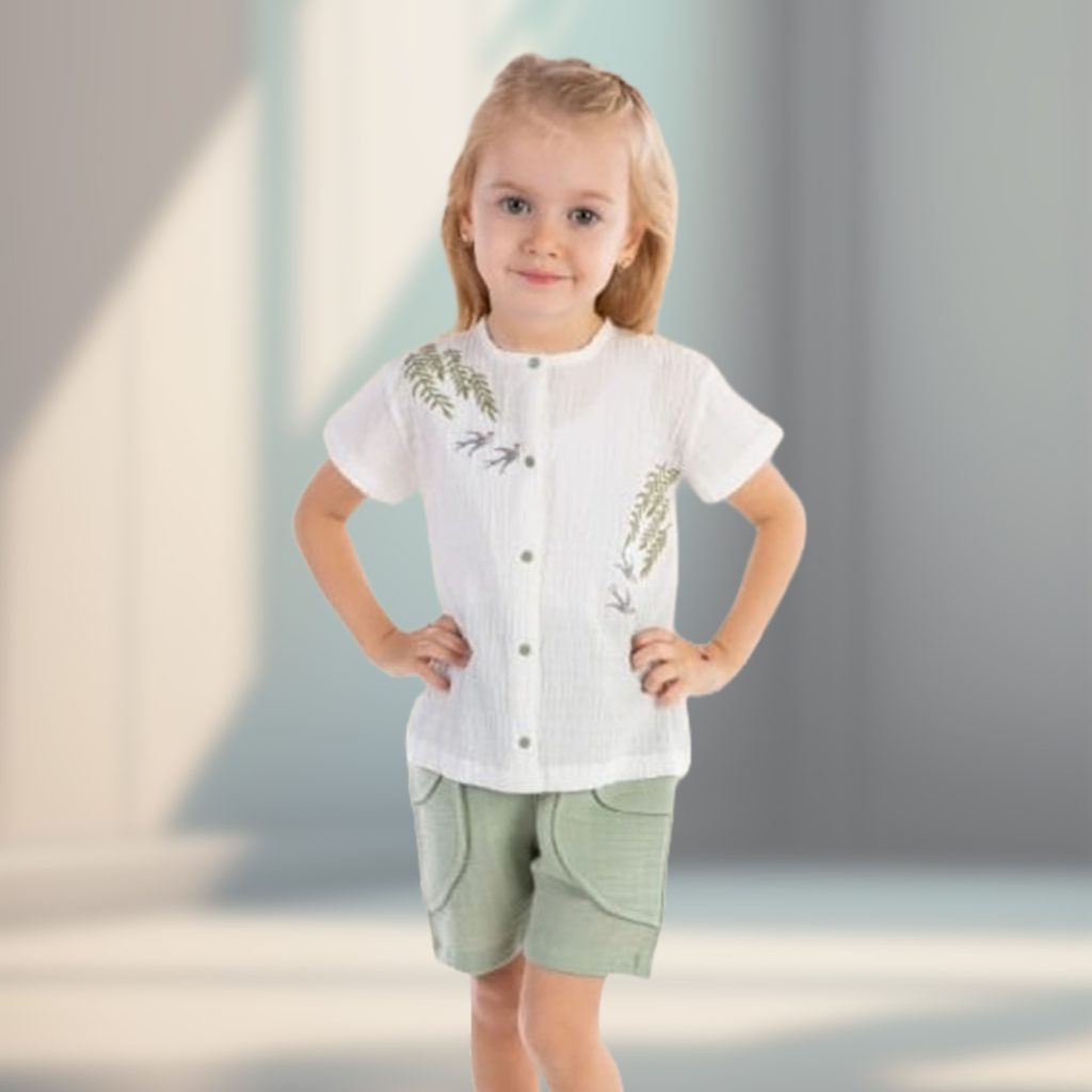 Girls Embroidered Set