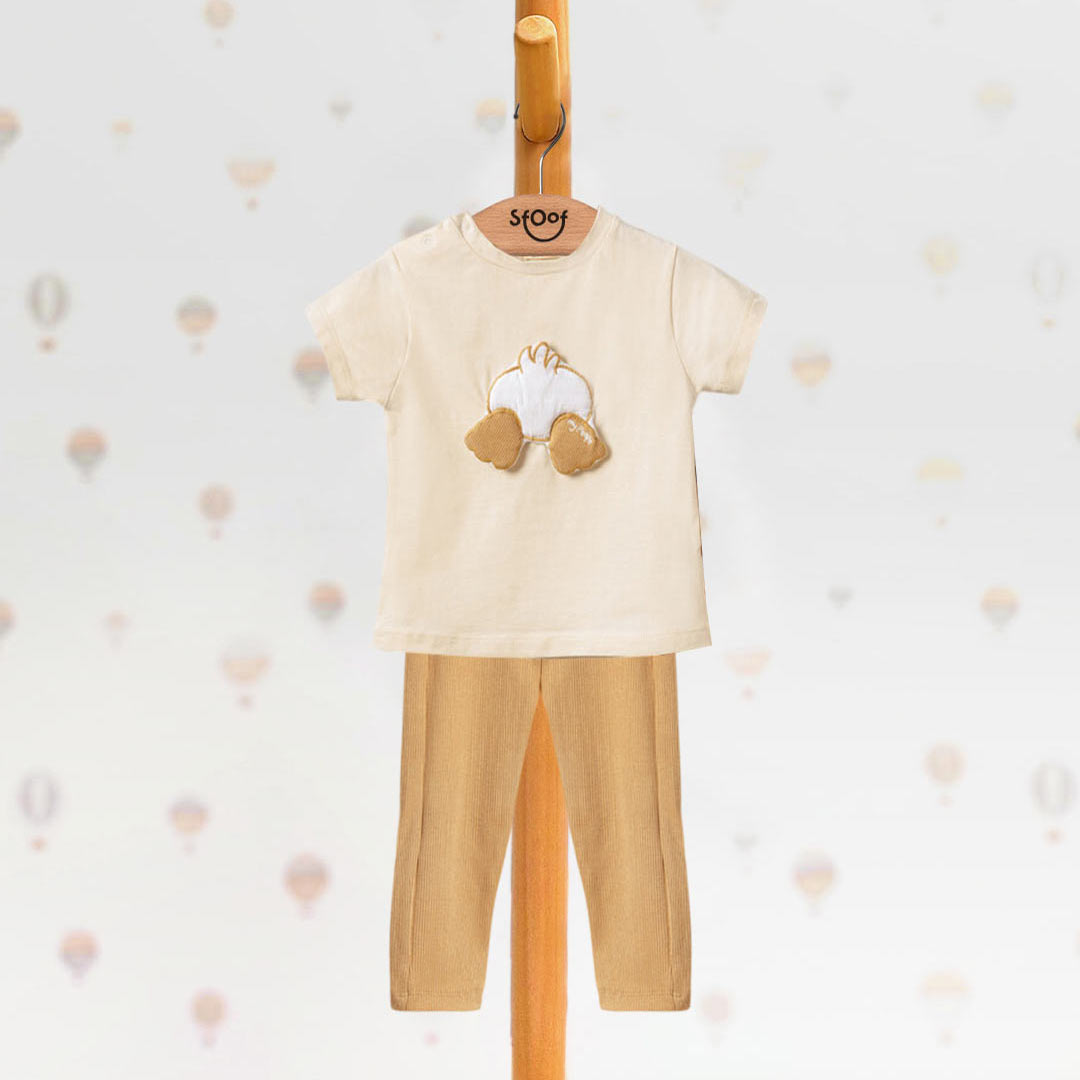 Duck Cotton Set in Beige (2pcs) 1-3y